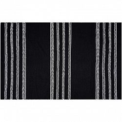 Koberec čiernobiely bavlnený. 120 x 180 cm